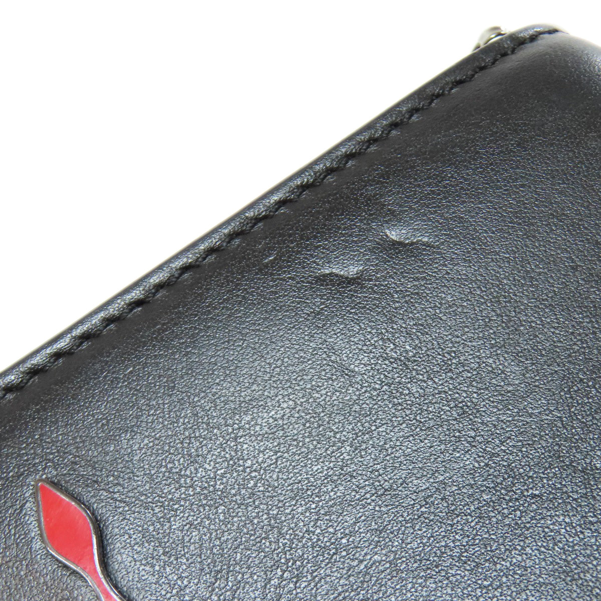 Christian Louboutin Shoulder Bag leather black spike
