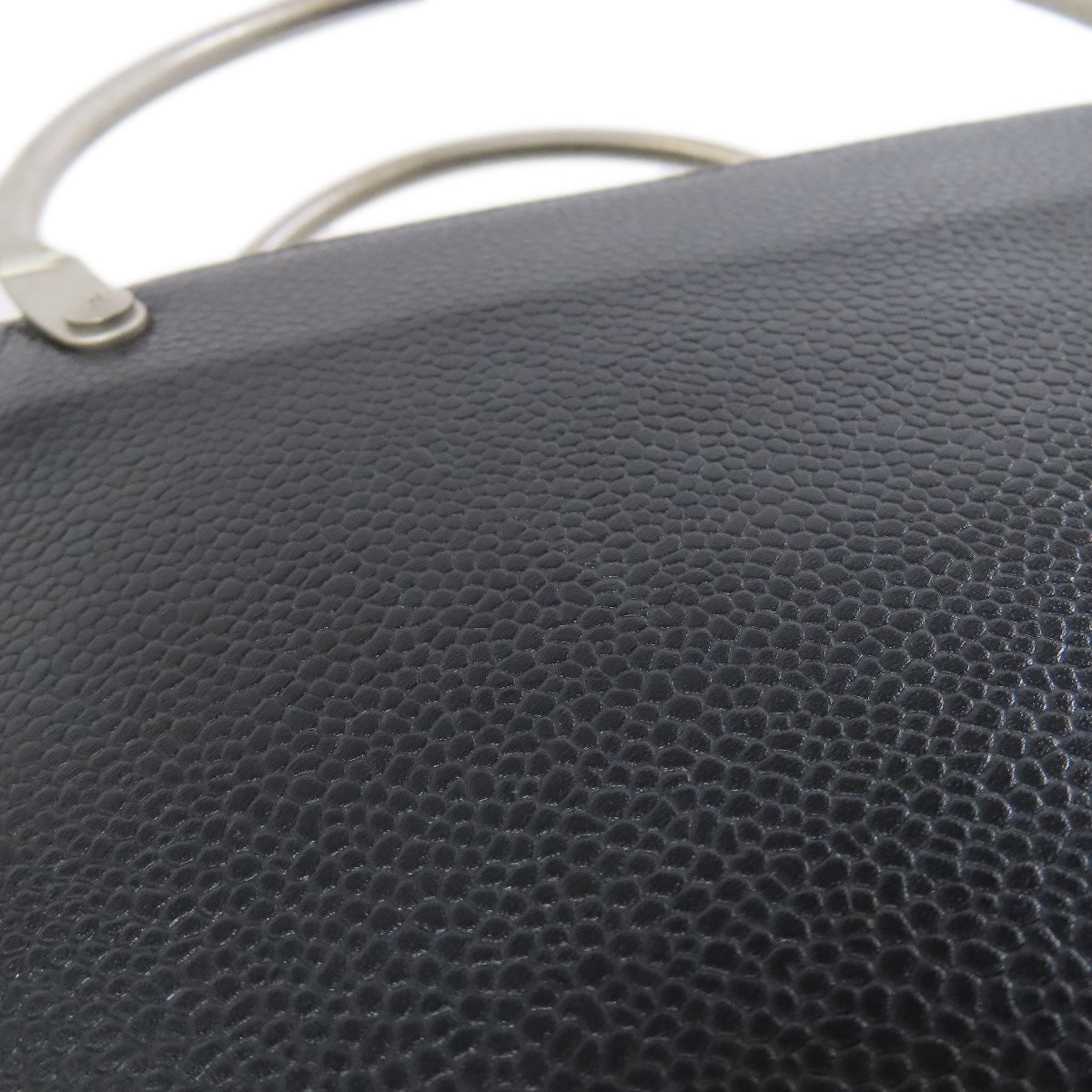 CHANEL Handbag Grained Calfskin Skin black COCO Mark Women Used Authentic