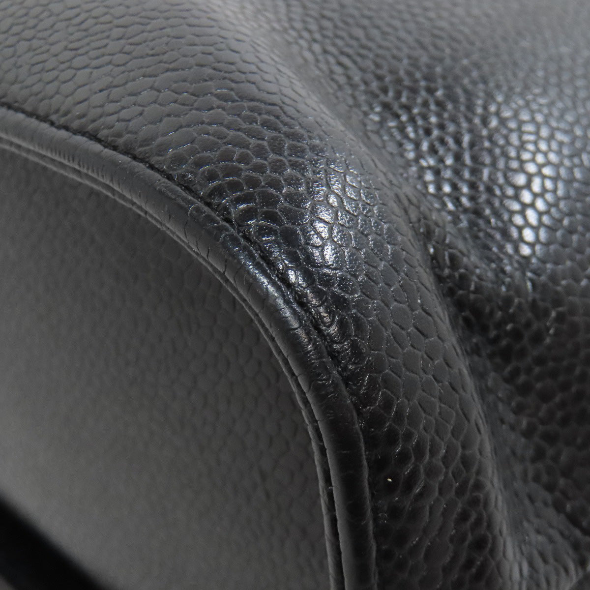 CHANEL Handbag Grained Calfskin Skin black COCO Mark Women Used Authentic