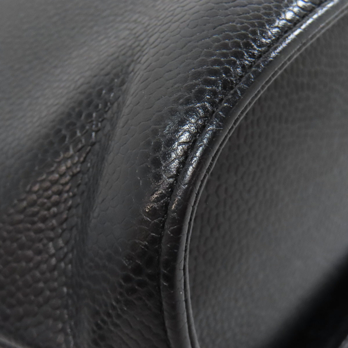 CHANEL Handbag Grained Calfskin Skin black COCO Mark Women Used Authentic
