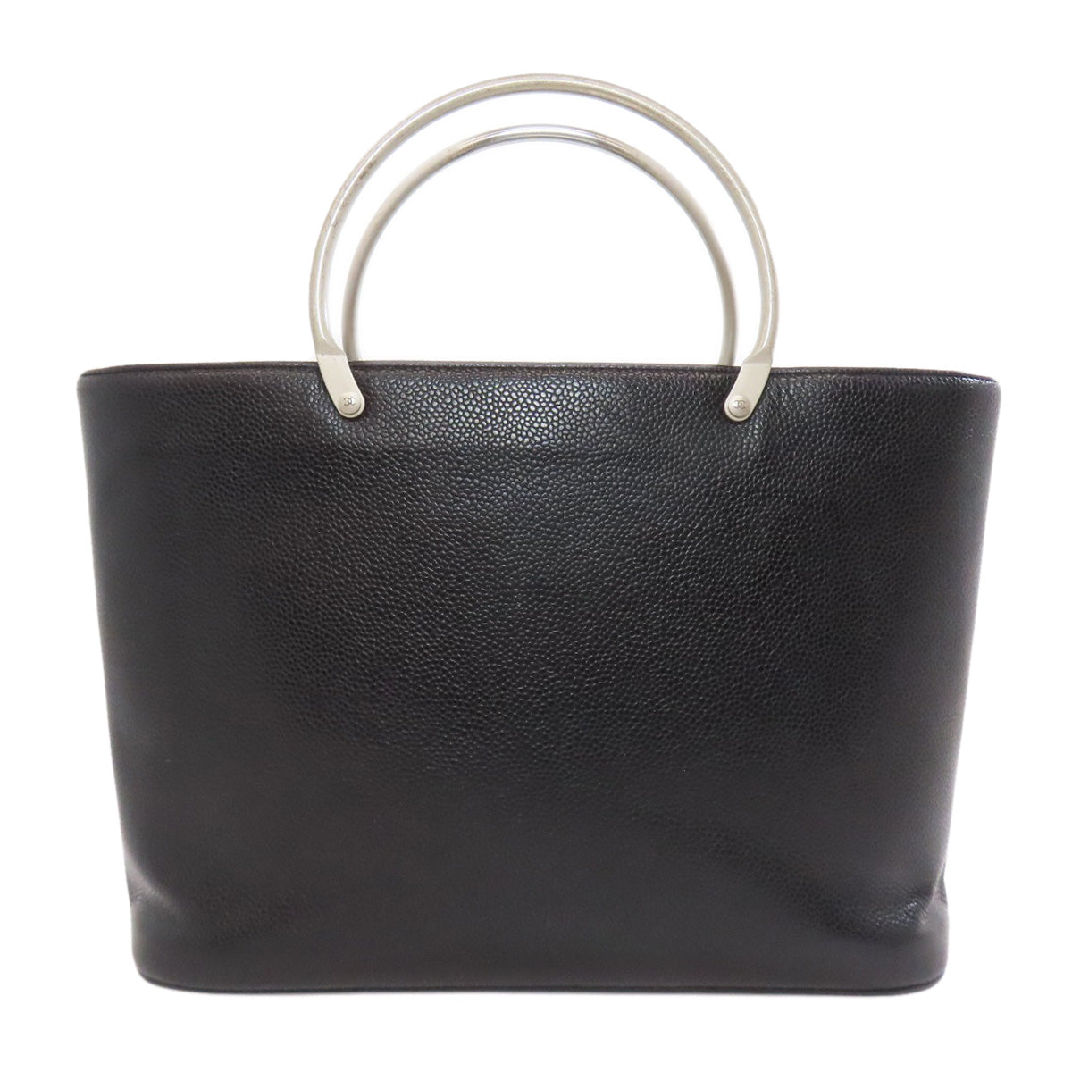 CHANEL Handbag Grained Calfskin Skin black COCO Mark Women Used Authentic