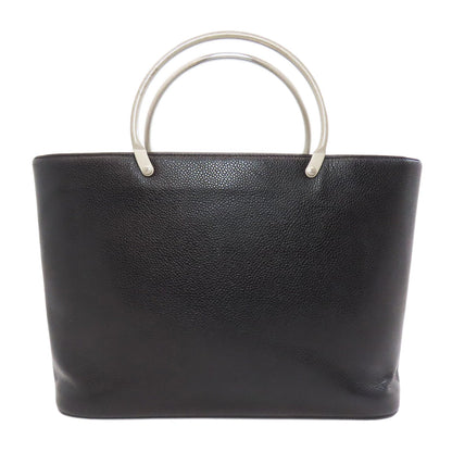 CHANEL Handbag Grained Calfskin Skin black COCO Mark Women Used Authentic