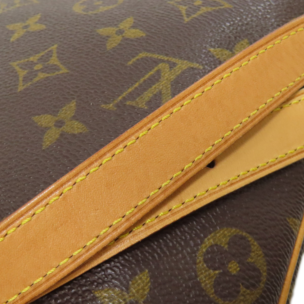 LOUIS VUITTON Shoulder Bag M51257 Monogram canvas Brown Musette Tango S Women Used Authentic