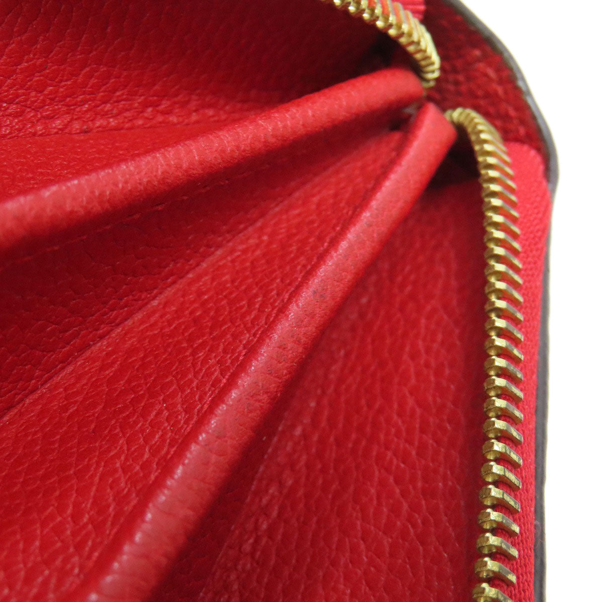 LOUIS VUITTON Long Wallet Purse M63691 Ann Platt Red Zippy wallet Women Used Authentic