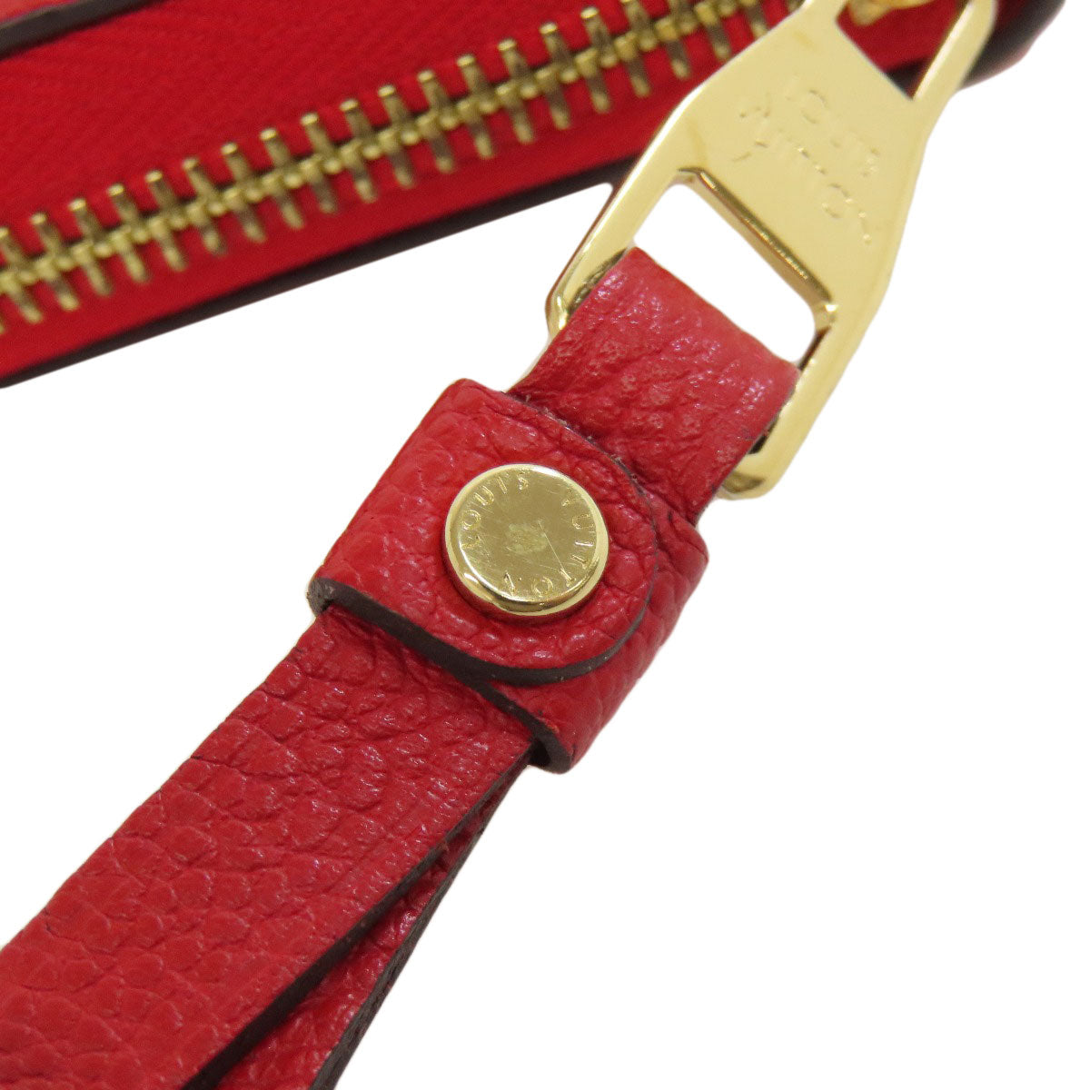 LOUIS VUITTON Long Wallet Purse M63691 Ann Platt Red Zippy wallet Women Used Authentic