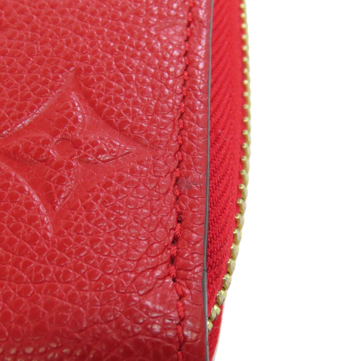 LOUIS VUITTON Long Wallet Purse M63691 Ann Platt Red Zippy wallet Women Used Authentic