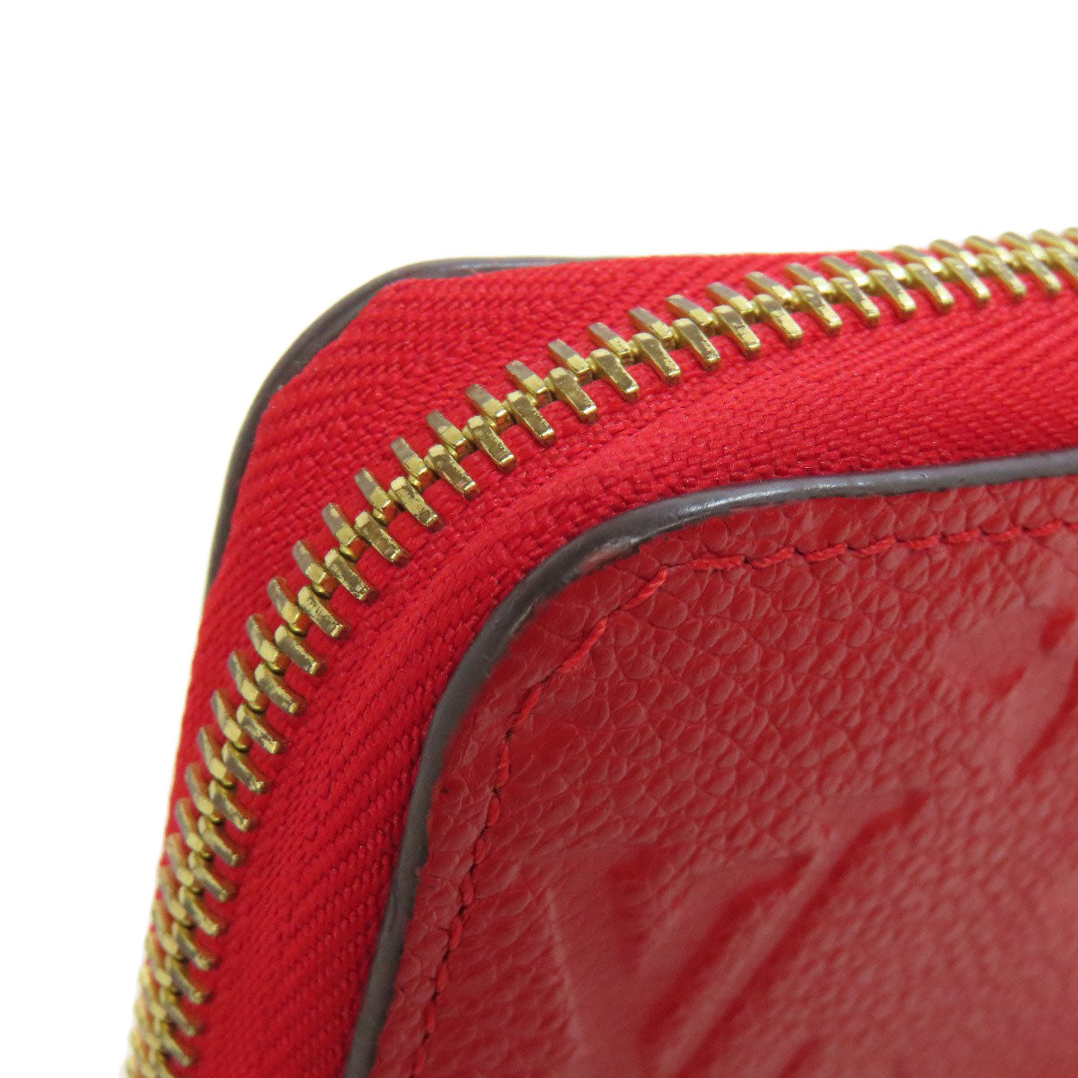 LOUIS VUITTON Long Wallet Purse M63691 Ann Platt Red Zippy wallet Women Used Authentic