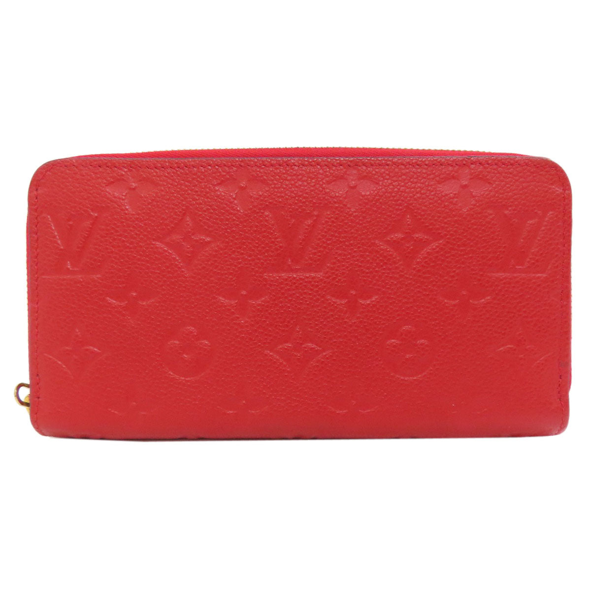 LOUIS VUITTON Long Wallet Purse M63691 Ann Platt Red Zippy wallet Women Used Authentic