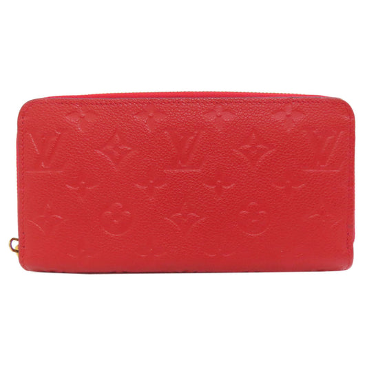 LOUIS VUITTON Long Wallet Purse M63691 Ann Platt Red Zippy wallet Women Used Authentic
