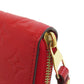 LOUIS VUITTON Long Wallet Purse M63691 Ann Platt Red Zippy wallet Women Used Authentic