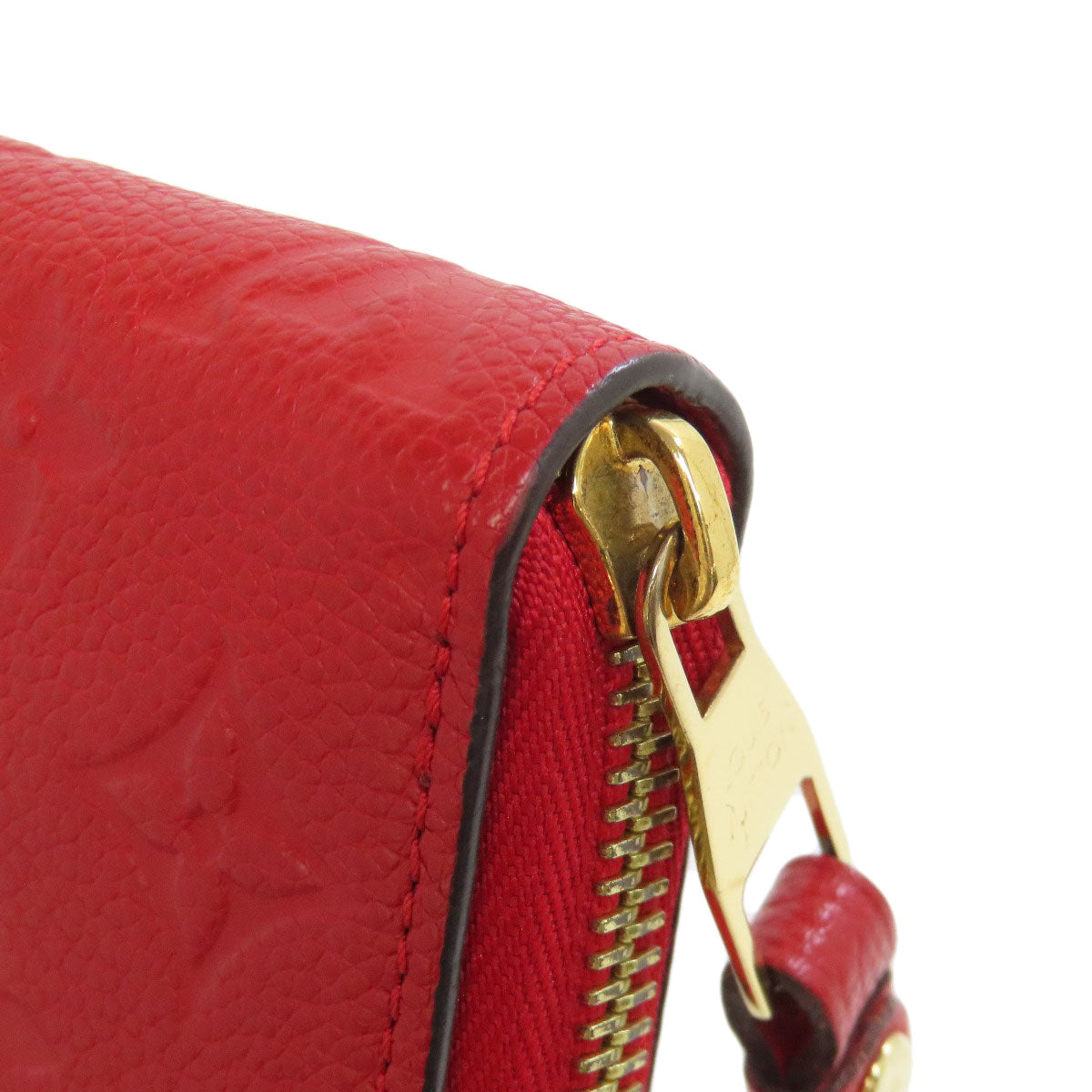 LOUIS VUITTON Long Wallet Purse M63691 Ann Platt Red Zippy wallet Women Used Authentic