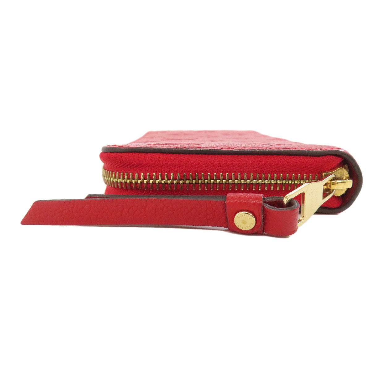 LOUIS VUITTON Long Wallet Purse M63691 Ann Platt Red Zippy wallet Women Used Authentic