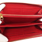 LOUIS VUITTON Long Wallet Purse M63691 Ann Platt Red Zippy wallet Women Used Authentic
