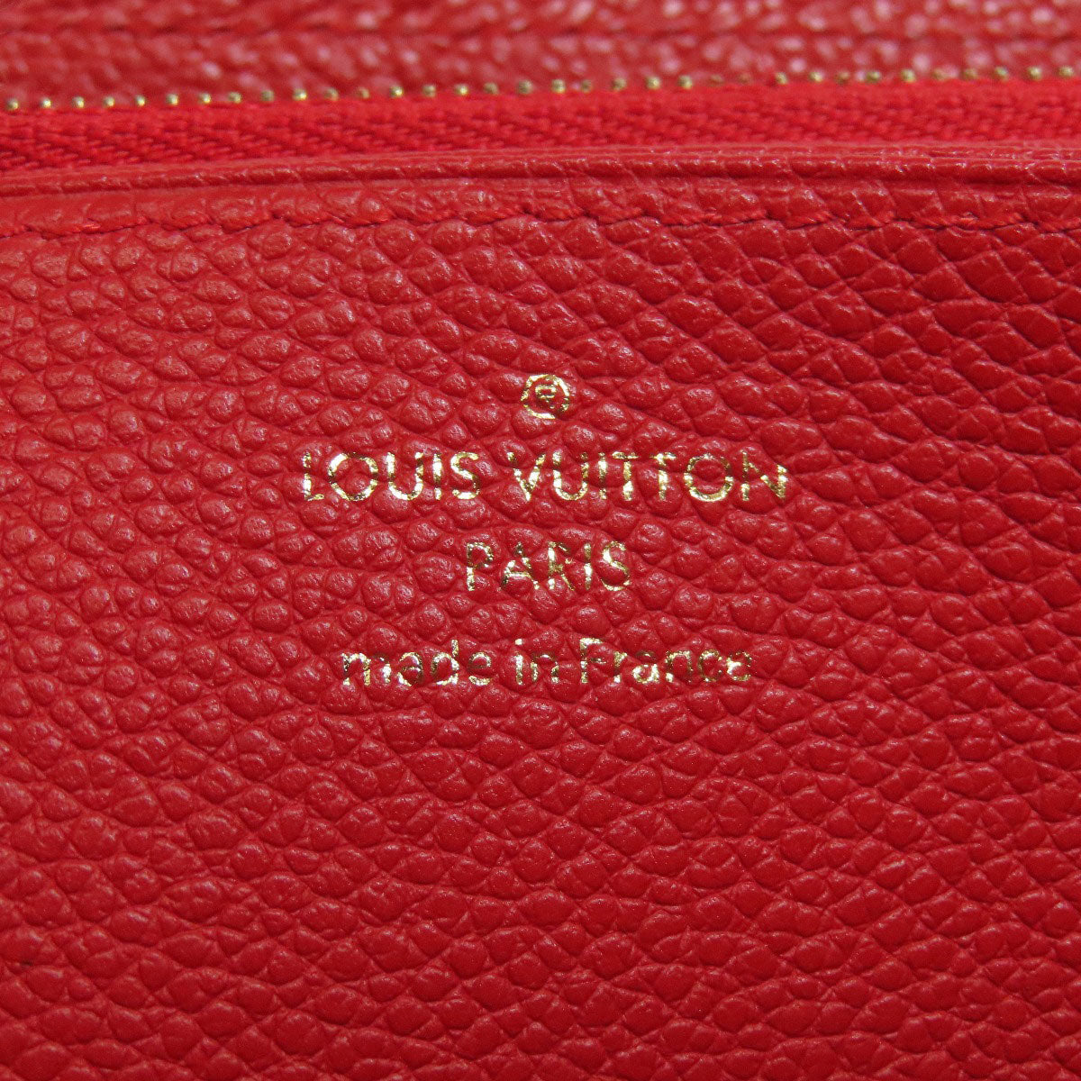 LOUIS VUITTON Long Wallet Purse M63691 Ann Platt Red Zippy wallet Women Used Authentic