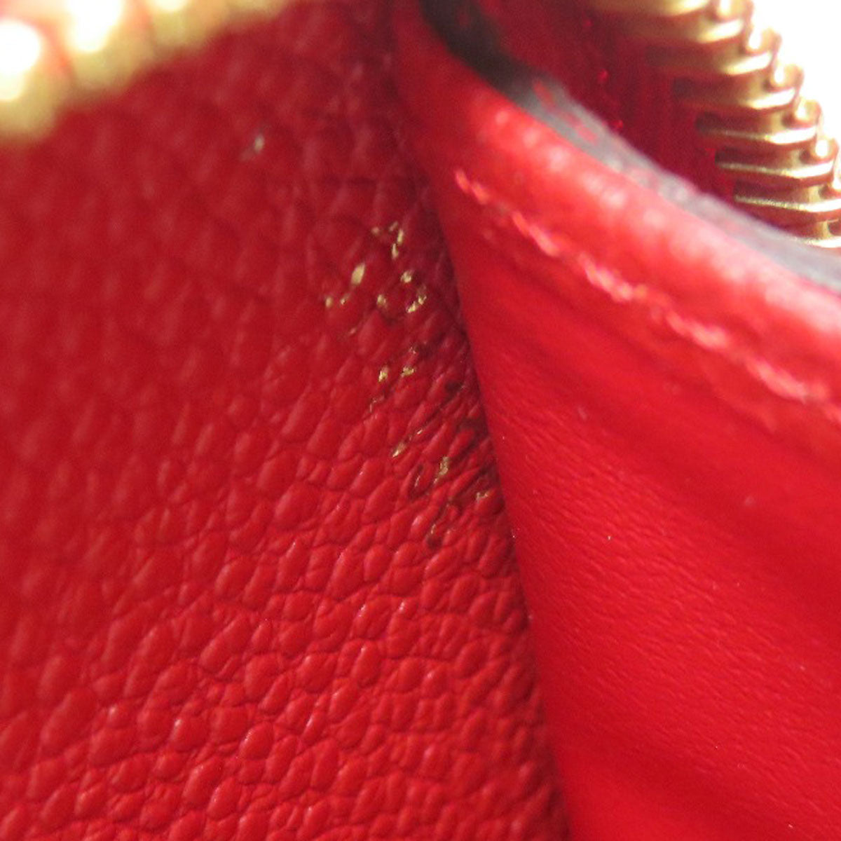 LOUIS VUITTON Long Wallet Purse M63691 Ann Platt Red Zippy wallet Women Used Authentic