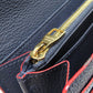 LOUIS VUITTON Long Wallet Purse M62125 Ann Platt Navy Portefeuille Sara Women Used Authentic