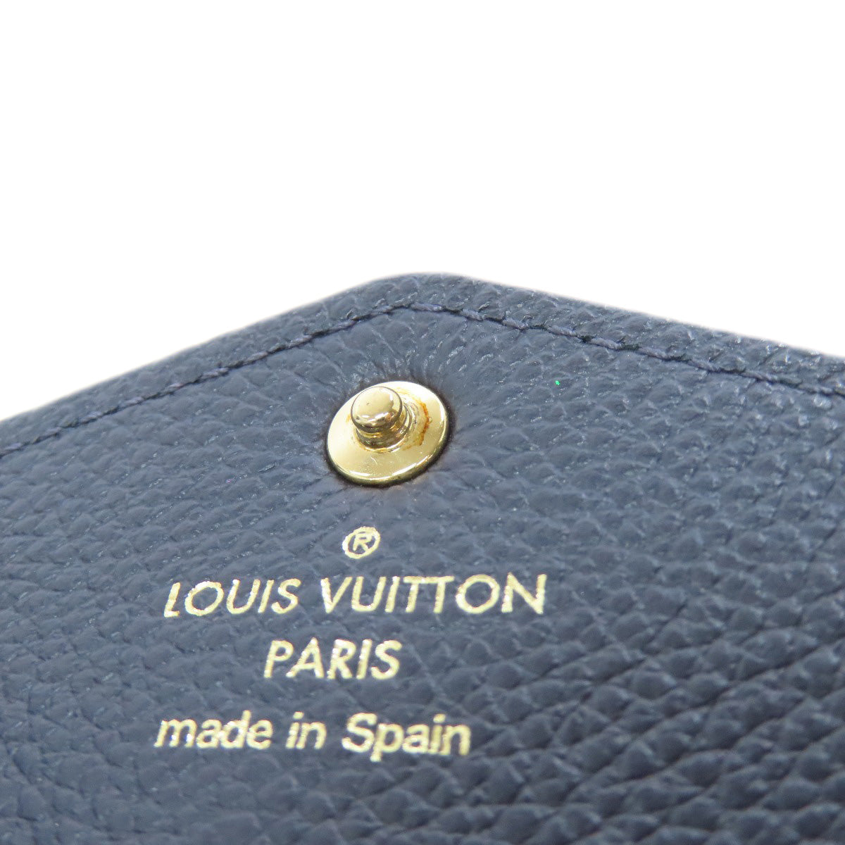 LOUIS VUITTON Long Wallet Purse M62125 Ann Platt Navy Portefeuille Sara Women Used Authentic