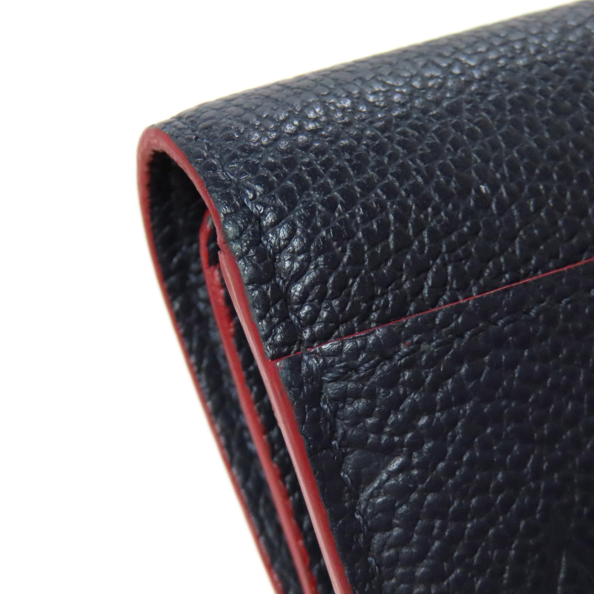 LOUIS VUITTON Long Wallet Purse M62125 Ann Platt Navy Portefeuille Sara Women Used Authentic