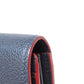 LOUIS VUITTON Long Wallet Purse M62125 Ann Platt Navy Portefeuille Sara Women Used Authentic