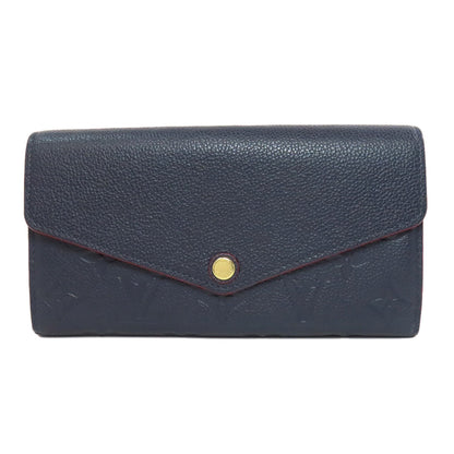 LOUIS VUITTON Long Wallet Purse M62125 Ann Platt Navy Portefeuille Sara Women Used Authentic