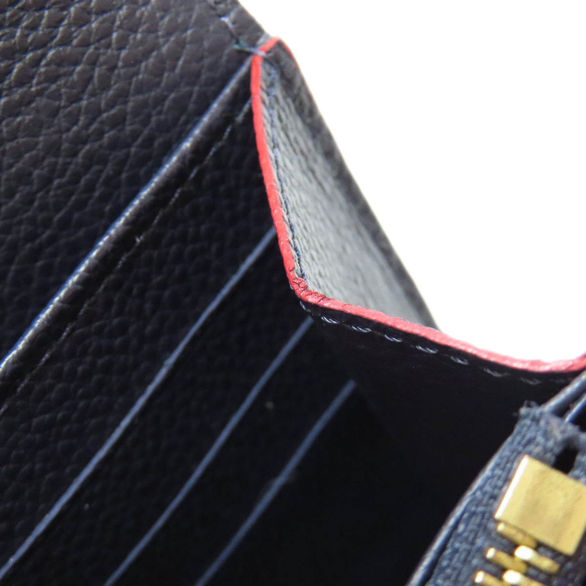 LOUIS VUITTON Long Wallet Purse M62125 Ann Platt Navy Portefeuille Sara Women Used Authentic