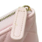 CHANEL Long Wallet Purse Grained Calfskin Skin pink Matelasse COCO Mark Gold Metal Women Used Authentic