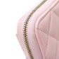 CHANEL Long Wallet Purse Grained Calfskin Skin pink Matelasse COCO Mark Gold Metal Women Used Authentic