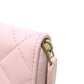 CHANEL Long Wallet Purse Grained Calfskin Skin pink Matelasse COCO Mark Gold Metal Women Used Authentic