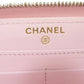 CHANEL Long Wallet Purse Grained Calfskin Skin pink Matelasse COCO Mark Gold Metal Women Used Authentic