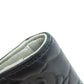 CHANEL Long Wallet Purse lambskin black Camellia COCO Mark SilverMetal Women Used Authentic
