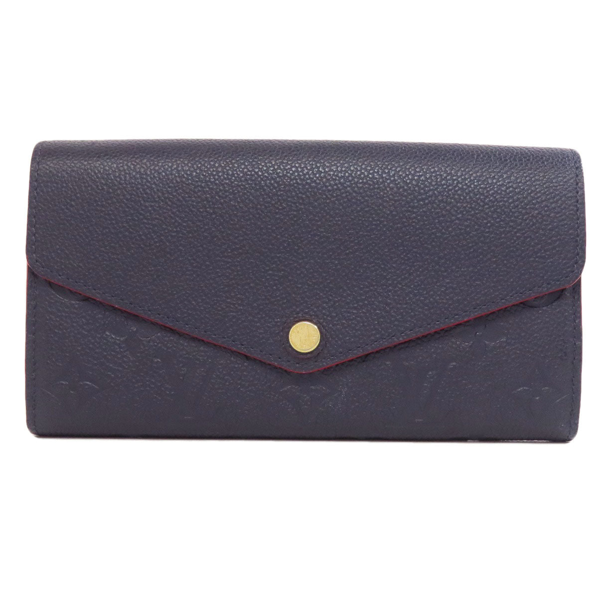 LOUIS VUITTON Long Wallet Purse M62125 Ann Platt Navy Portefeuille Sara Women Used Authentic