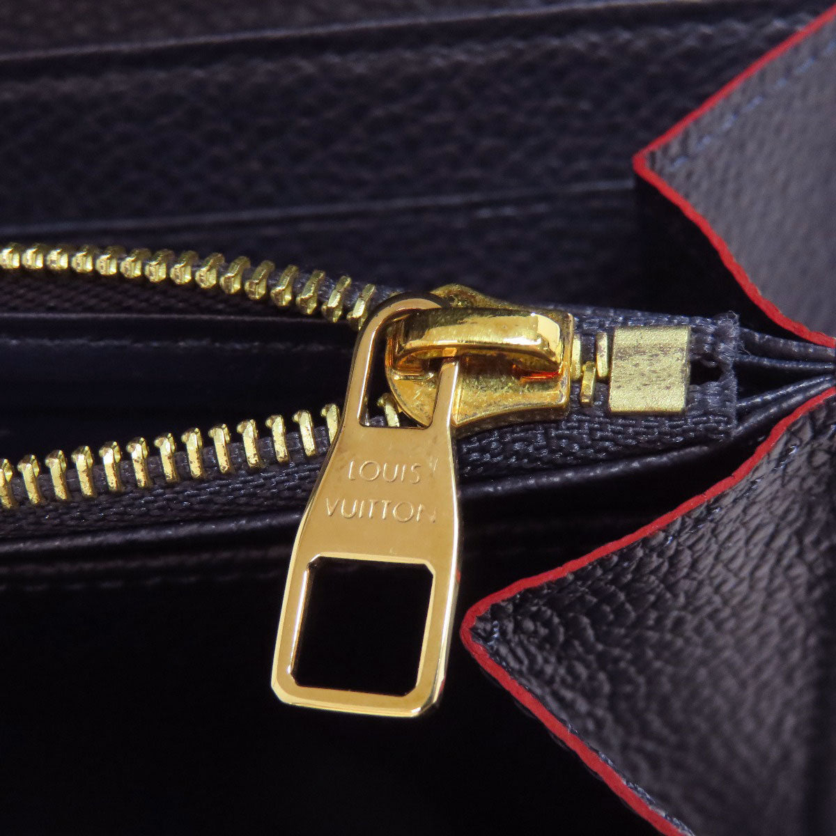LOUIS VUITTON Long Wallet Purse M62125 Ann Platt Navy Portefeuille Sara Women Used Authentic
