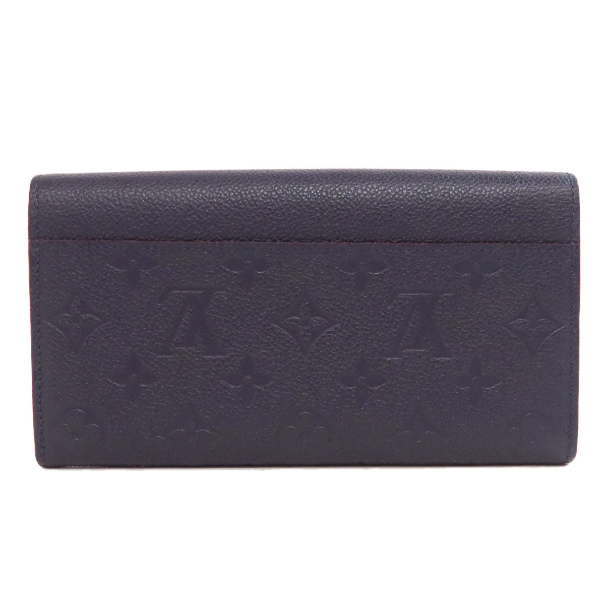 LOUIS VUITTON Long Wallet Purse M62125 Ann Platt Navy Portefeuille Sara Women Used Authentic