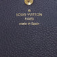 LOUIS VUITTON Long Wallet Purse M62125 Ann Platt Navy Portefeuille Sara Women Used Authentic