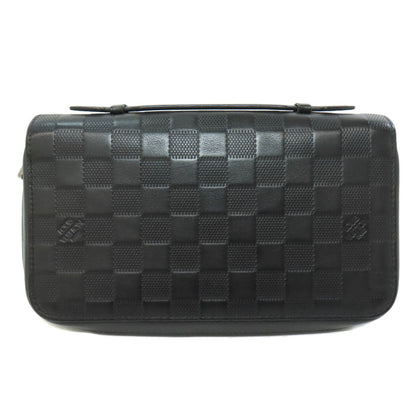 LOUIS VUITTON business bag N61254 Damier Anfini black Zippy XL mens Used Authentic