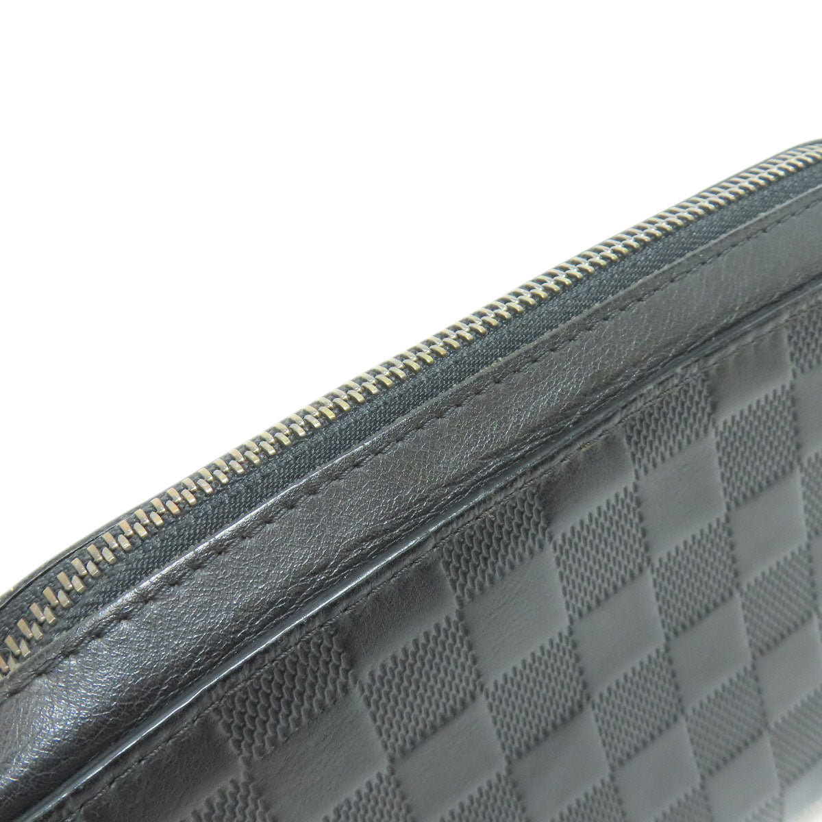 LOUIS VUITTON business bag N61254 Damier Anfini black Zippy XL mens Used Authentic