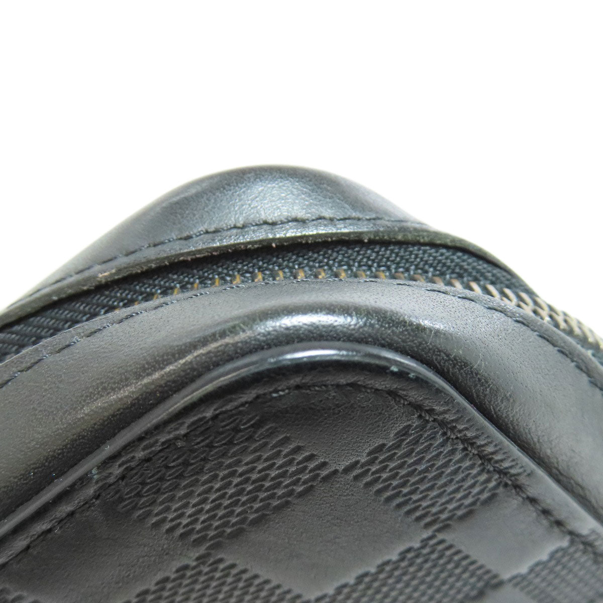 LOUIS VUITTON business bag N61254 Damier Anfini black Zippy XL mens Used Authentic