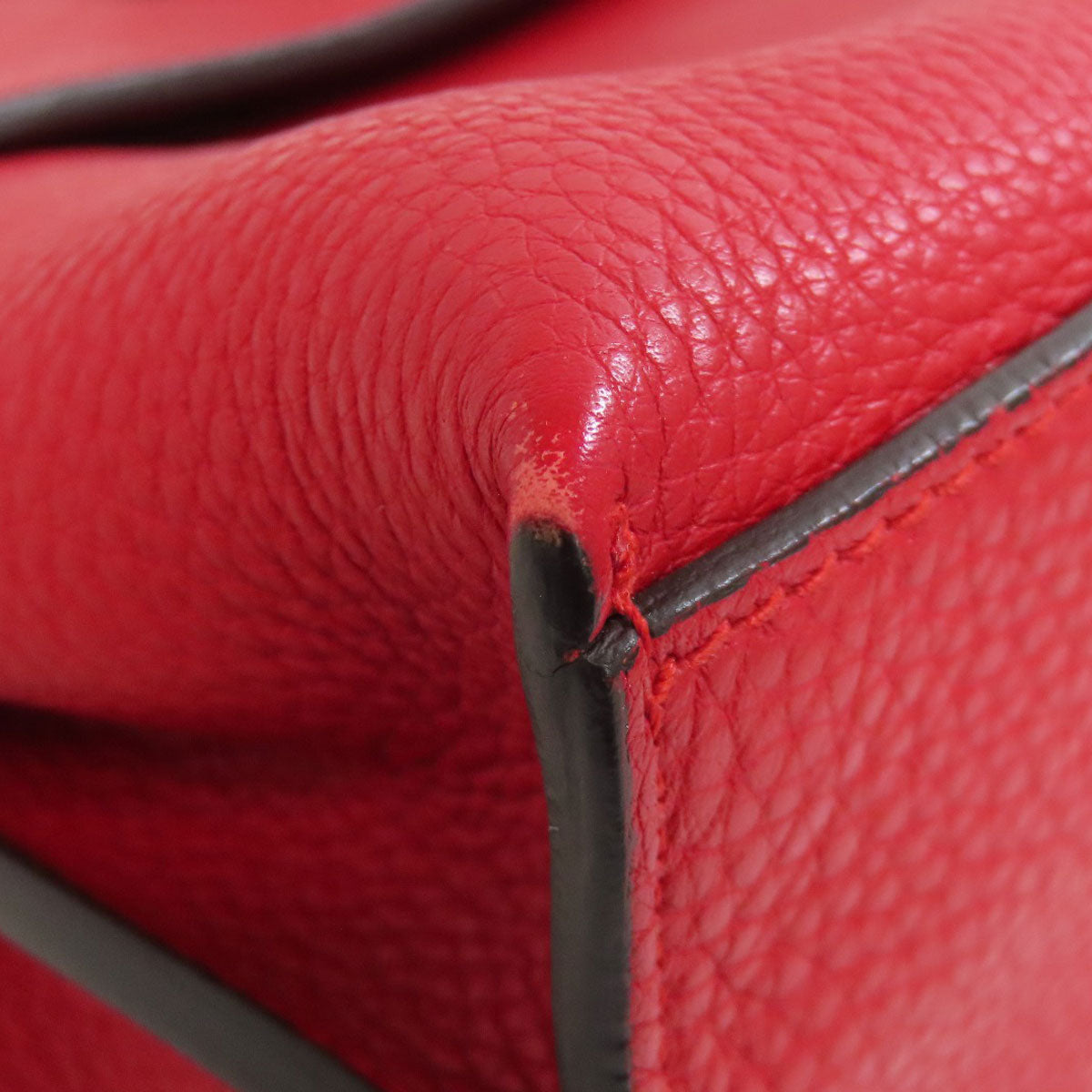 GUCCI Handbag 370831 leather Red Bamboo Daily 2WAY Women Used Authentic