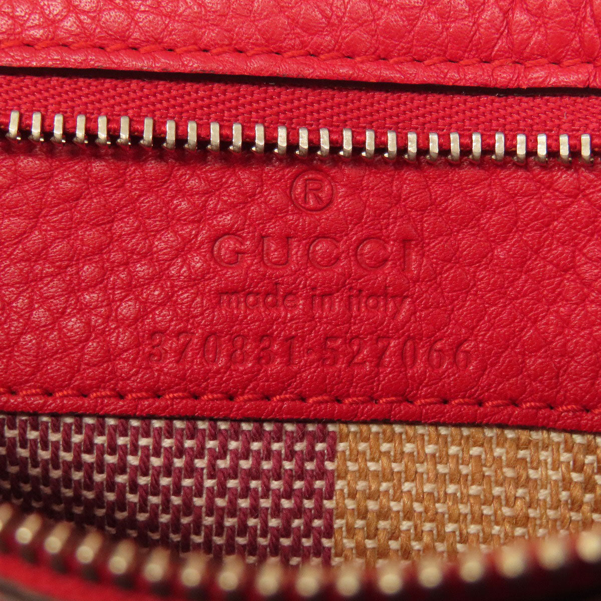 GUCCI Handbag 370831 leather Red Bamboo Daily 2WAY Women Used Authentic