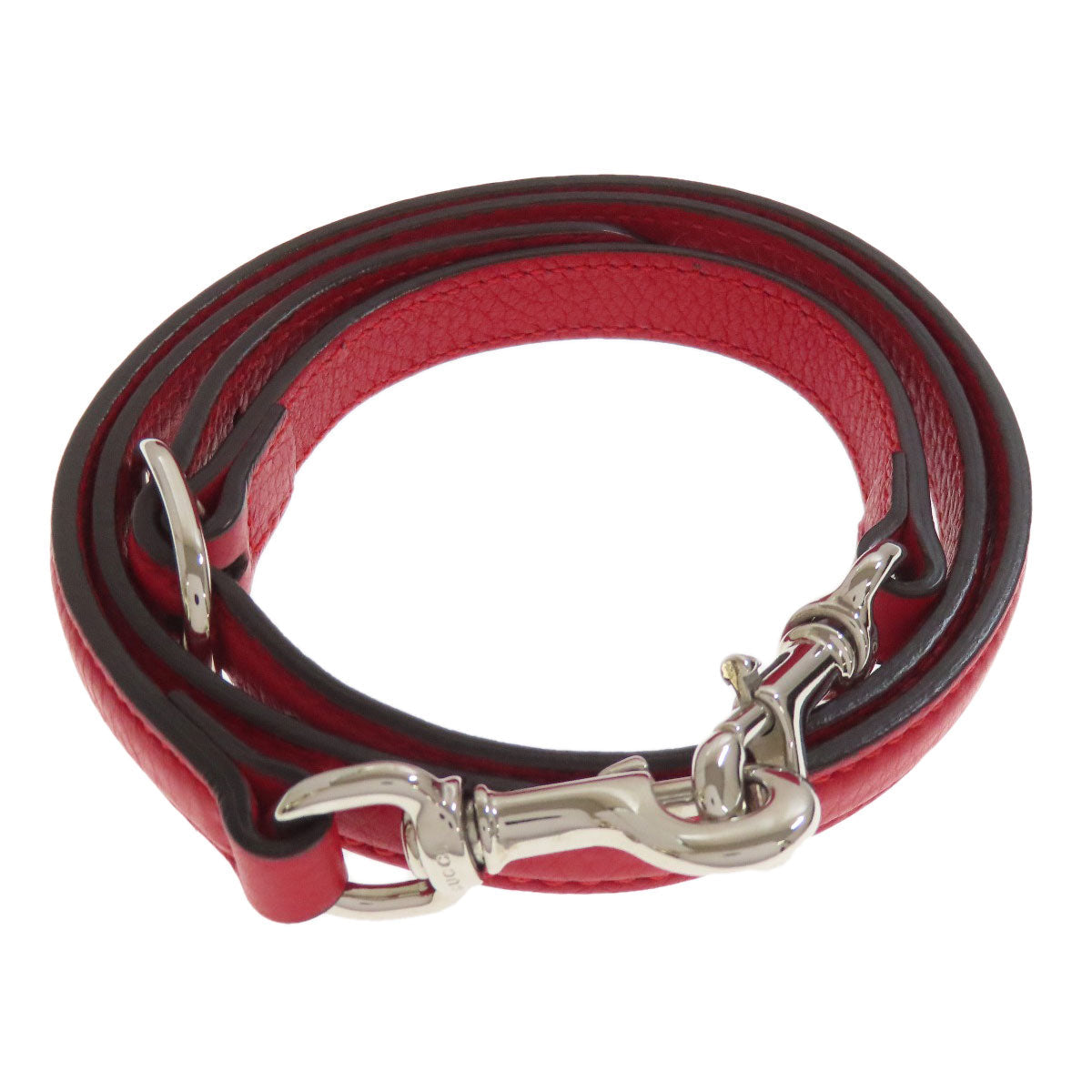 GUCCI Handbag 370831 leather Red Bamboo Daily 2WAY Women Used Authentic