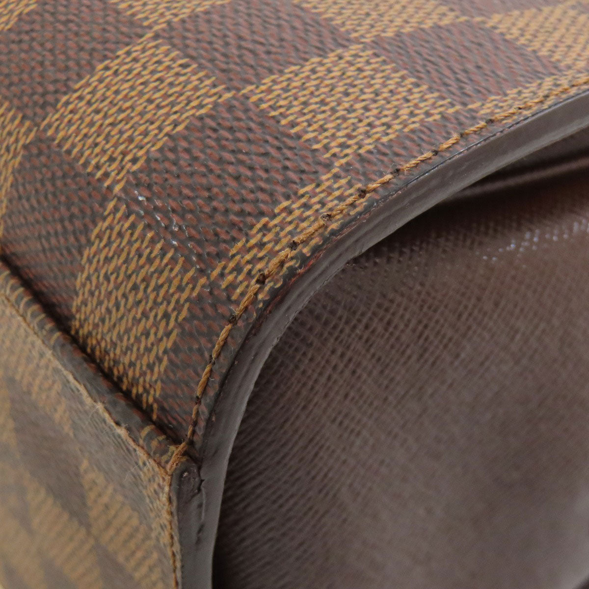 LOUIS VUITTON Handbag N51155 Damier canvas Brown Triana Women Used Authentic