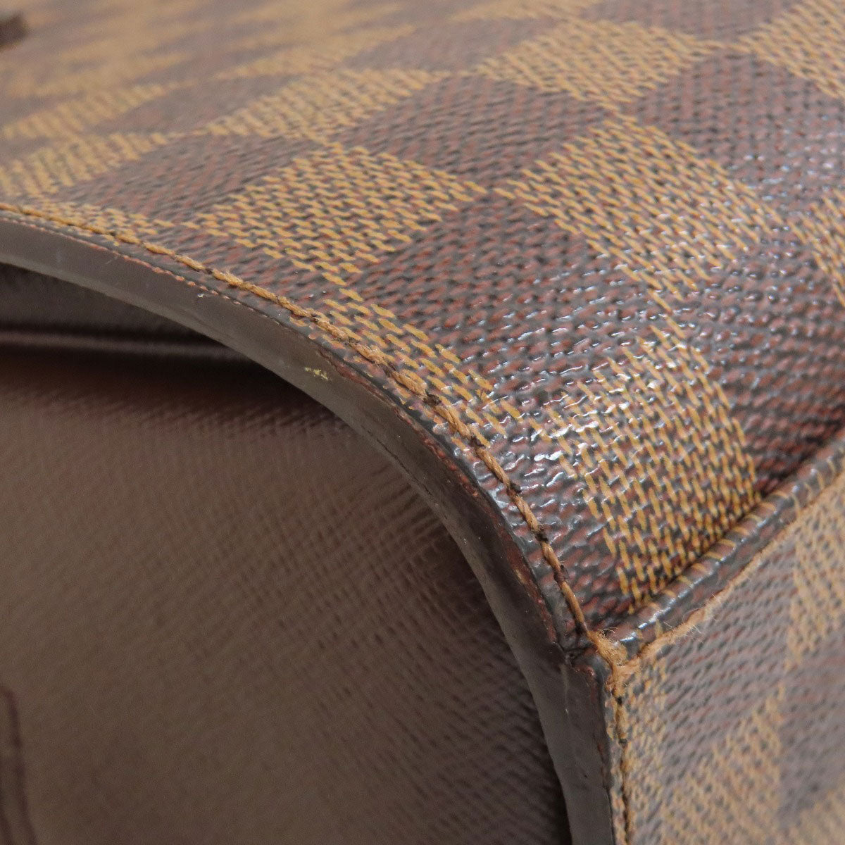LOUIS VUITTON Handbag N51155 Damier canvas Brown Triana Women Used Authentic