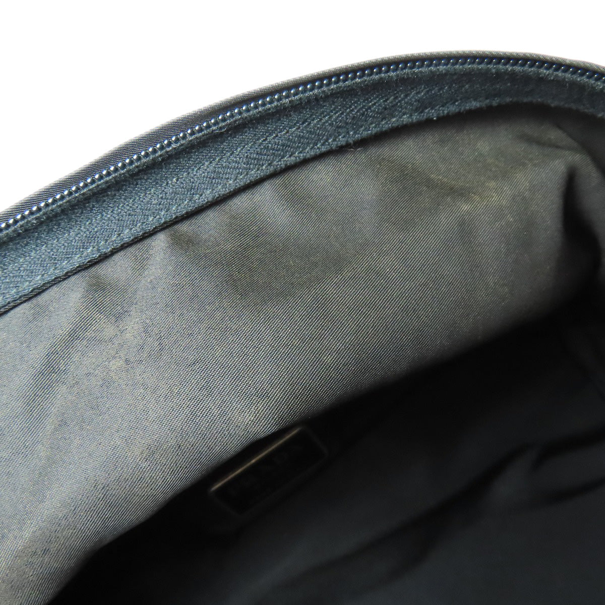 PRADA Backpack Nylon black logoMetal Women Used Authentic