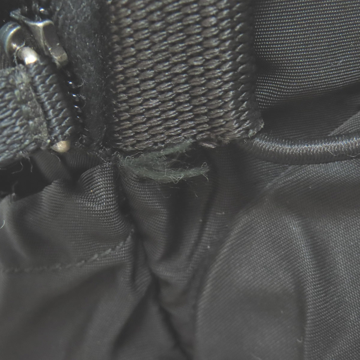 PRADA Backpack Nylon black logoMetal Women Used Authentic