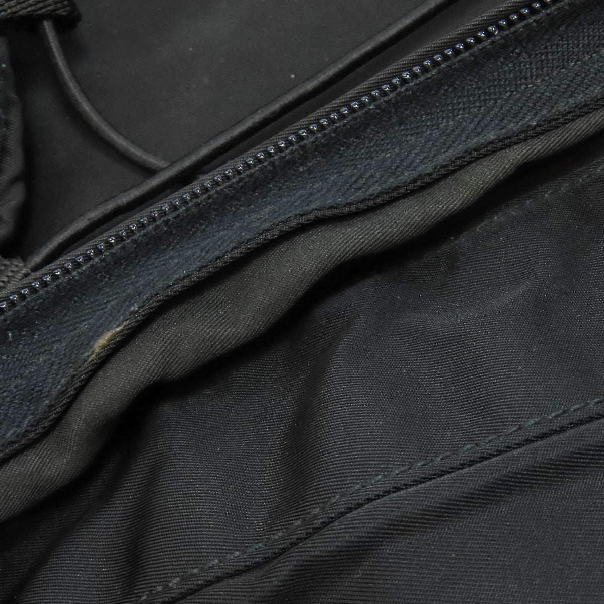 PRADA Backpack Nylon black logoMetal Women Used Authentic