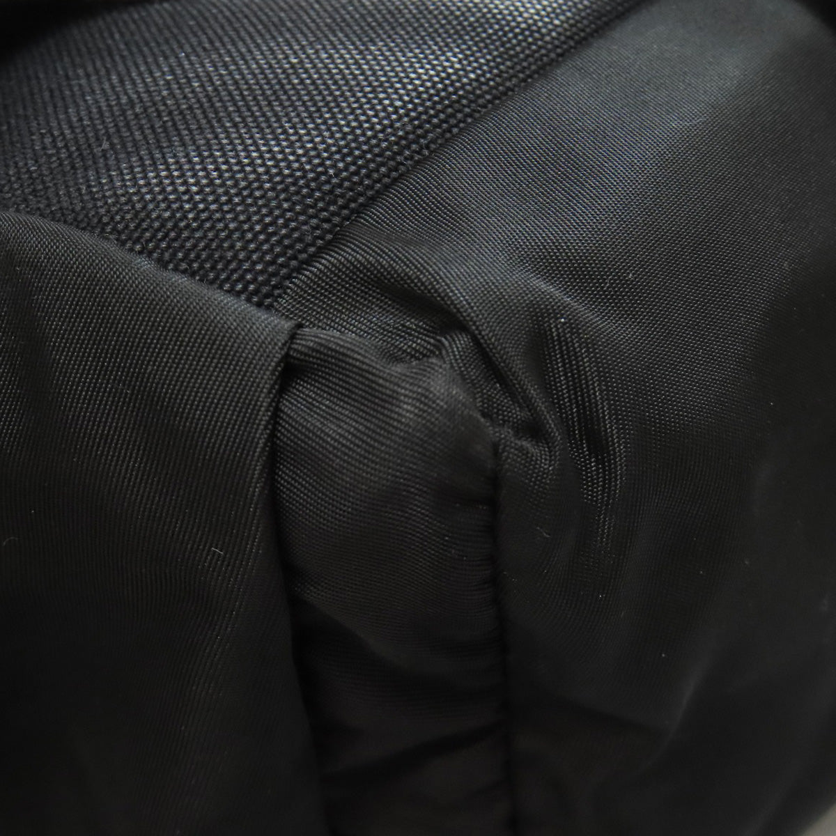 PRADA Backpack Nylon black logoMetal Women Used Authentic