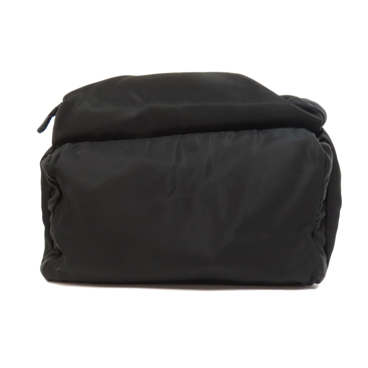 PRADA Backpack Nylon black logoMetal Women Used Authentic