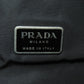 PRADA Backpack Nylon black logoMetal Women Used Authentic