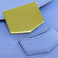 CELINE Shoulder Bag Calfskin Light blue logo Women Used Authentic