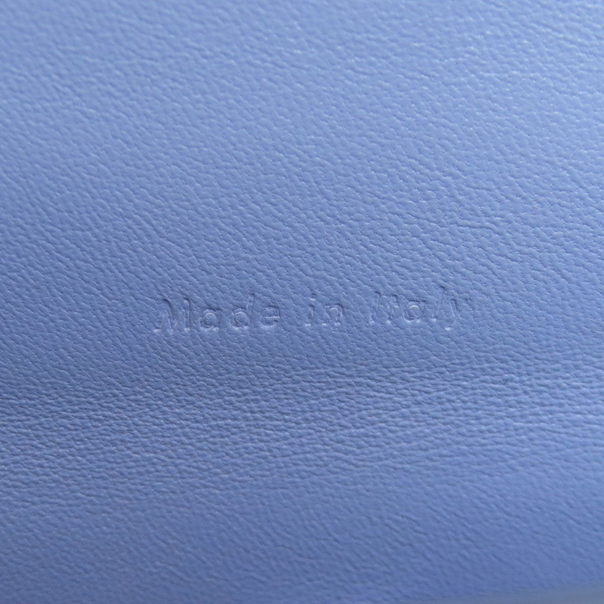 CELINE Shoulder Bag Calfskin Light blue logo Women Used Authentic